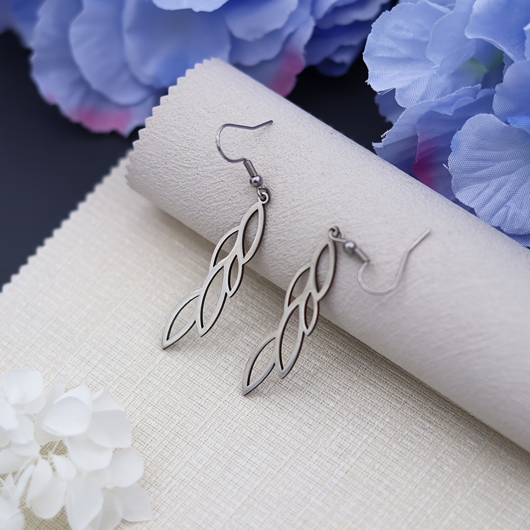 Women's Easy Leaves Stainless Steel Earrings, Fashion Gift